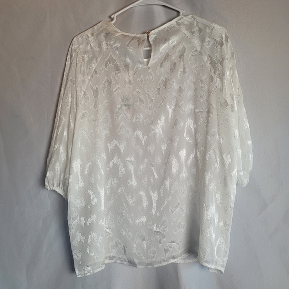 Calvin Klein NWT Women's Size L White Blouse Top - Picture 2 of 12